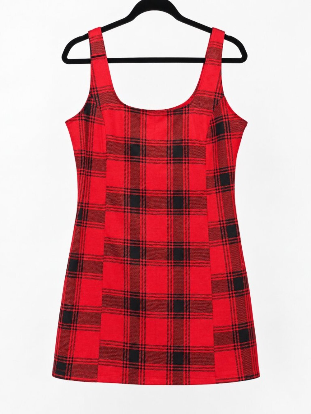 SO Goods for Life Red Black Plaid Cutout Dress XXL